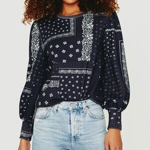 AG Jeans Hailey Sweatshirt – Bandana Deep Navy, Women’s Large (US 10)